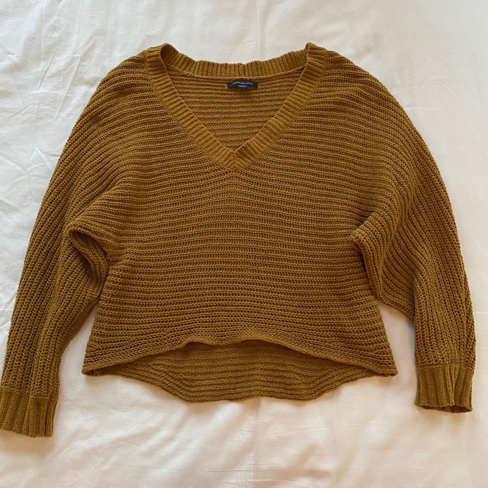 American Eagle Chenille cropped sweater